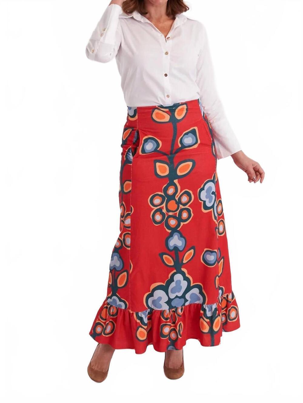 NEW CK BRADLEY hostess maxi skirt in serendipity merlot